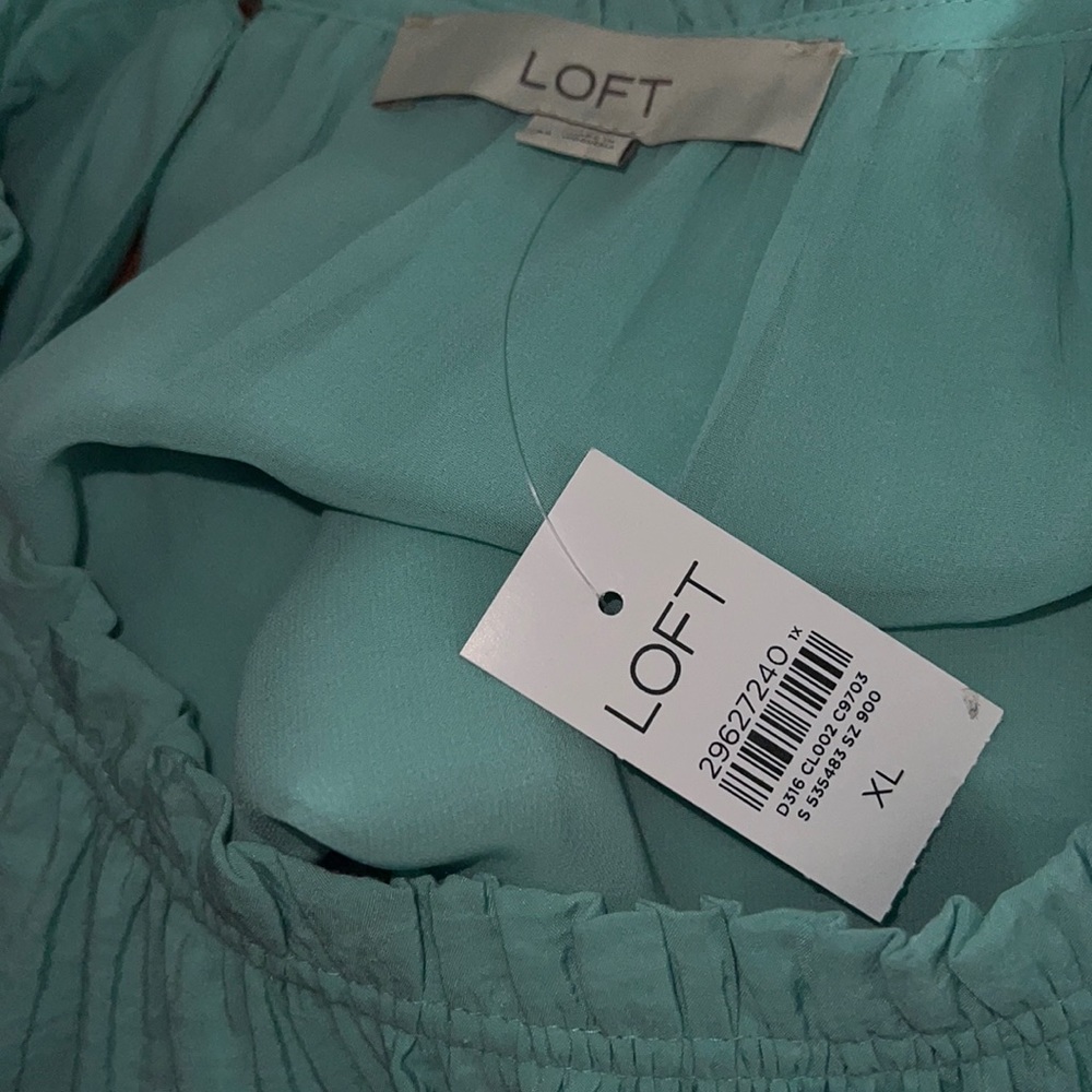 -*NEW* LOFT Mint Green Tiered Dress Size XL - Picture 8 of 8